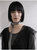 ミニマルボブのストレートニュアンス
