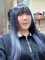 ヨシユキコンディショニング 縮毛矯正+髪質改善+ダブルカラー(ブルーアッシュ)