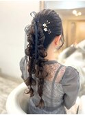 編み下ろしヘアセット