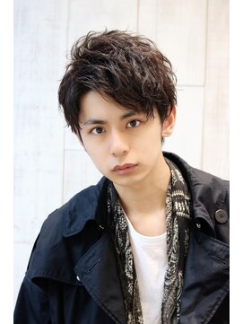 ネイビー(NAVY) ソフトスパイラル 社会人パーマ 爽やかアップバング 恋つづ