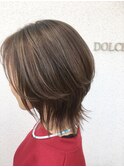 ウルフカット×ハイライト