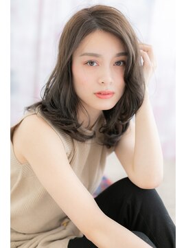 ヘアアンドビューティー ミック(Hair & Beauty miq) かき上げバングが色っぽい…大人モテ髪おフェロミディb