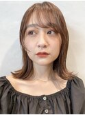 【GARDEN荒井夏海】外ハネミディアム × ココアベージュ