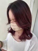 外ハネボブ＊セクションカラー＊チェリーピンク ZinaCENTRAL