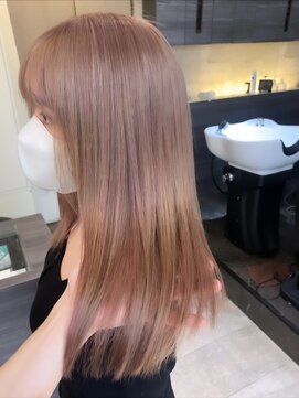 グロウ 上野御徒町(grow) 黒髪から2ブリーチ/透明感/ピンクベージュ/pixyyyyyy297