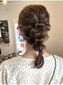 一つ上のオシャレ髪♪ミディアムボブ編みおろし