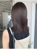 ラベンダーブラウン/艶髪/切りっぱなし/イルミナカラー/自由が丘