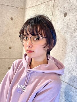 ミズチャーム(Ms.CHARM) インナーカラー/ブルー/ショートウルフ