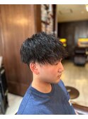 重め前下がり波巻きツイスパマッシュ