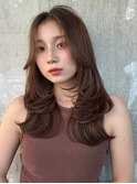 ワンカールレイヤーロング顔周りカットくびれレイヤーミディアム