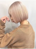 【SHARON】切りっぱなしボブ×ベージュカラー