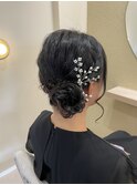 あみこみサイドシニヨン
