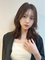 2wayバング韓国ヘア前髪シースルーミディアムくびれヘア顔周り