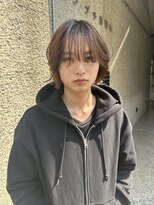 =メンズボブ/ダークアッシュ/ニュアンスパーマ／MAN’S HAIR