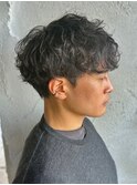 メンズマッシュシャドウパーマ群馬高崎眉毛韓国刈り上げ