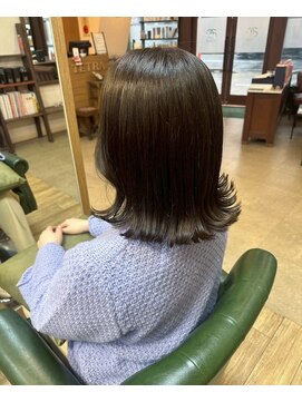 アグランテトラ 野田阪神店(a Gland tetra) 外ハネミディアム*ナチュラルモード*オリーブベージュ20代