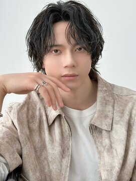 ロンドオム 池袋(Lond Homme) men's/メンズ/ブルーブラック/フェザーパーマ/スペインカール