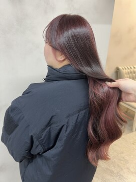 インナーカラーピンクベージュ