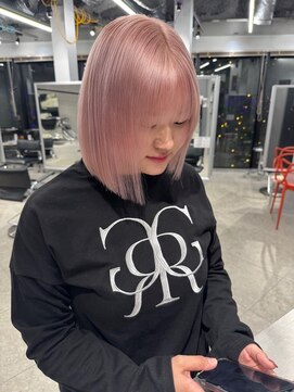 ペレ 梅田(PELE) イメチェン/ピンクベージュ/アンブレラカラー/前髪/梅田