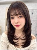 新杉田顔周りレイヤーボブハッシュレイヤー結べるレイヤーカット