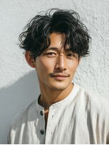 フリージュア(FREEJUA)&nbsp;フェザーパーマ30代40代メンズカットパーマ眉毛北上尾上尾