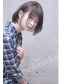cache★アッシュブラウンのグラデーションカットスタイル