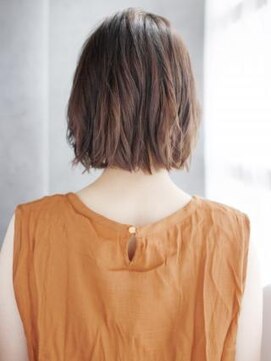 ヘアメイク ナル(hair make nalu) 爽やかアップバングのニュアンスカールボブ