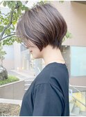 可愛い前髪なしひし形ハイライト/20代/30代/40代/ショート/ボブ
