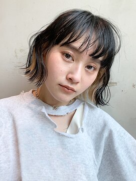 アルバム 池袋(ALBUM) ウェーブインナー_外ハネボブセクションカラー_49087