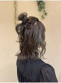 *ゆるさとお洒落さが叶うふわふわハーフアップアレンジ*