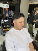 スウィングアップバングジェットモヒカンフェードカットショート