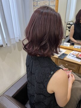 シェノン 西梅田(CHAINON) 前髪/オリーブベージュ/ブラウン/ラベンダー/レイヤーロング