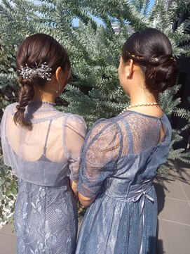 モアナ 逗子(MOANA) ふわっとあみおろしアレンジ&つやつや金箔シニヨン♪