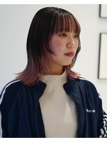 ハイブ 金沢(Hive)&nbsp;10代20代30代ブリーチインナーカラーピンクベージュ