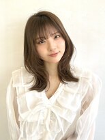 〈藤間〉顔まわり韓国クビレヘア/ショコラベージュ