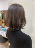 前髪 アンブレラカラー こなれミディ イメチェン ウェーブパーマ