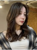 ニュアンスカール/韓国風レイヤー/小顔バング/艶髪/透明感