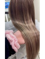 スタイル 横浜(STYLE)&nbsp;カラー＋エクステンション/ピンクベージュ長さだし/エクステ