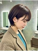 下総中山/ショート/顔周り/ブリーチなしカラー/前髪/ハイライト