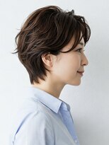 40代/50代/60代ひし形小顔ショートボブ絶壁解消白髪ぼかし△34