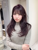 ロンドメリア 天神大名店(Lond Melia) ★丸型逆三角ホワイトグレージュデジタルパーマチェリーブラウン