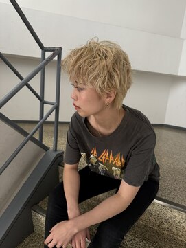 イフ 高崎本店(Ifh) ホワイトブロンド×ショート