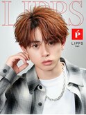 メンズフェザーショートパーマツーブロック刈り上げマッシュヘア