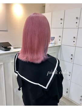 インク サカエ(inq sakae) ピンク/レイヤーカット/インナーカラー