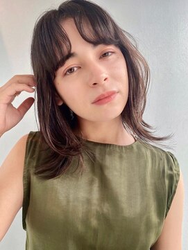 アンドレイ 表参道(andrey) 着物ヘア/ダークアッシュ/ミディアムレイヤーカット/表参道