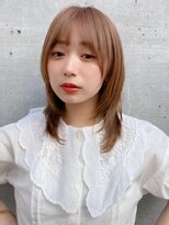 ベイルーム(BAYROOM by HONEY omotesando)&nbsp;大人可愛い20代30代小顔ウルフシャギーレイヤー×ラテベージュ