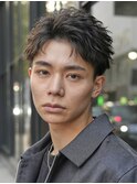 原宿メンズパーマルーズショートアクティブショートツイスパ緩め