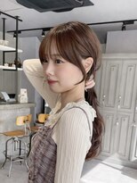 ユヌ(Une) 前髪お顔まわりカットブリーチなし透明感カラーヘアセット