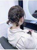 《GRANDLINE友田千栄》ヘアセット　ツインアレンジ　韓国ヘア