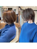 ペタンコさん専用!40代50代からのトップふんわりショート西
